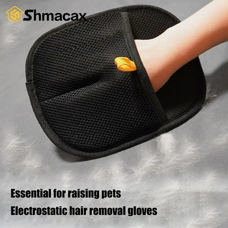 New Pet Grooming Gloves Static Dusting Brush Pet Hair Removal Gloves Remove Double Sided Two-Way Brush Sticky Hair Artifacts