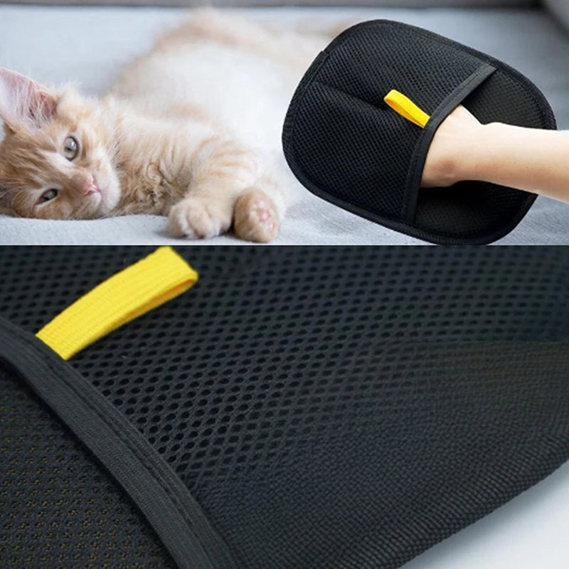 New Pet Grooming Gloves Static Dusting Brush Pet Hair Removal Gloves Remove Double Sided Two-Way Brush Sticky Hair Artifacts